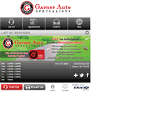 Tablet Screenshot of garnerautospecialists.com